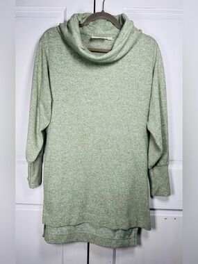 Maeve by Anthropologie Oversized Cowl Neck Tunic Sweater Sage Green Sz XS